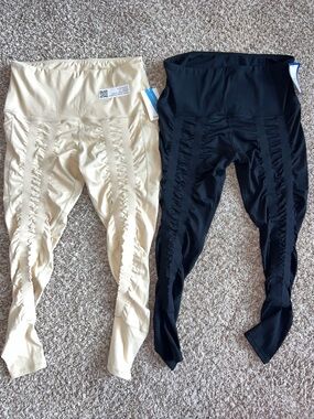 NWT! Sweetflexx Hi Rise Resistance Band Leggings in Black & Starlight size 14!